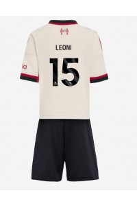 Liverpool Giovanni Leoni #15 Jalkapallovaatteet Lasten Vieraspeliasu 2025-26 Lyhythihainen (+ Lyhyet housut)